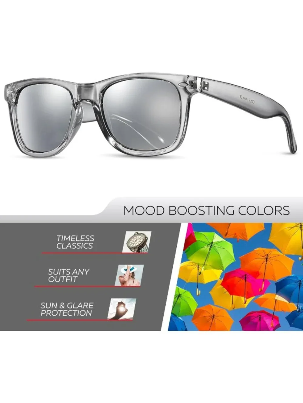 Colorful Neon 80s Mirrored Sunglasses | Retro Translucent Frame for Men & Women